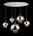 Lampa wisząca FERMI P140-PL-170-5-N szara 5xE27 wys.35cm