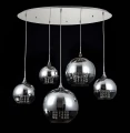 Lampa wisząca FERMI P140-PL-170-5-N szara 5xE27 wys.35cm