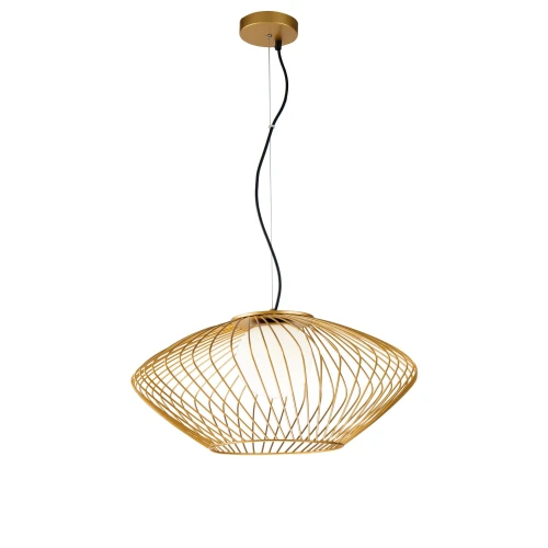 Lampa wisząca PLEC P364PL-01G złota 1xE27 wys.24cm