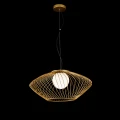 Lampa wisząca PLEC P364PL-01G złota 1xE27 wys.24cm