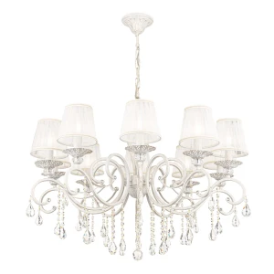 Lampa wisząca Maytoni GRACE ARM247-10-G biała 10xE14 64cm