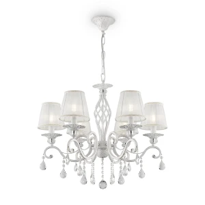 Lampa wisząca Maytoni GRACE ARM247-06-G biała 6xE14 56cm
