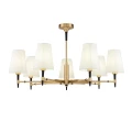 Lampa wisząca ZARAGOZA H001CL-07BS mosiądz 7xE14 wys.49cm