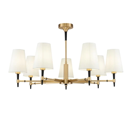 Lampa wisząca ZARAGOZA H001CL-07BS mosiądz 7xE14 wys.49cm