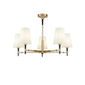 Lampa wisząca ZARAGOZA H001CL-05BS mosiądz 5xE14 wys.49cm
