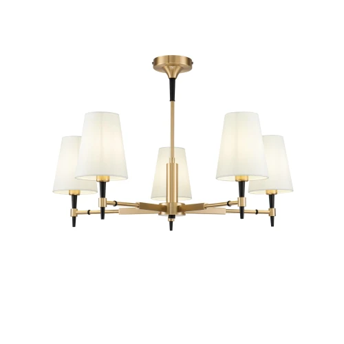 Lampa wisząca ZARAGOZA H001CL-05BS mosiądz 5xE14 wys.49cm