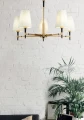 Lampa wisząca ZARAGOZA H001CL-05BS mosiądz 5xE14 wys.49cm