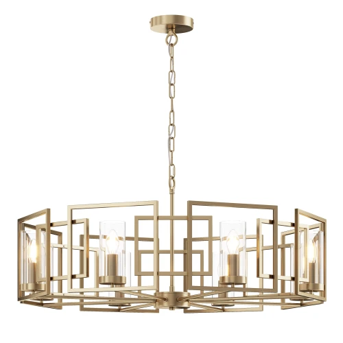 Lampa wisząca BOWI H009PL-08G złota 8xE14 wys.40.5cm