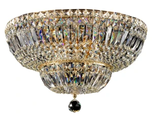 Lampa wisząca Maytoni BASFOR DIA100-CL-12-G złota 12xE14 29.5cm