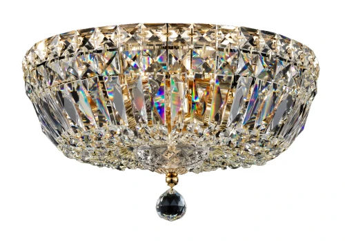 Lampa wisząca BASFOR DIA100-CL-03-G złota 3xE14 wys.18cm