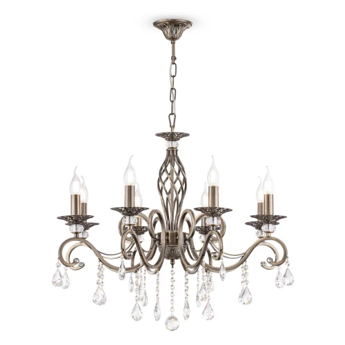 Lampa wisząca GRACE RC247-PL-08-R mosiądz 8xE14 wys.59cm