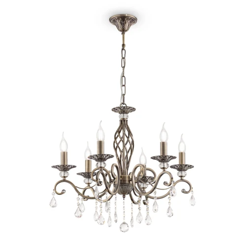 Lampa wisząca GRACE RC247-PL-06-R mosiądz 6xE14 wys.56cm