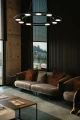 Lampa wisząca FAD MOD070PL-L63B3K czarna wys.80cm
