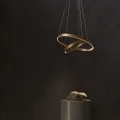 Lampa wisząca RIM MOD058PL-L74BS4K mosiądz wys.80cm
