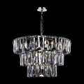 Lampa wisząca PUNTES MOD043PL-18CH srebrna 18xE14 wys.50cm