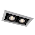 Oprawa podtynkowa METAL MODERN czarno-biała GU10