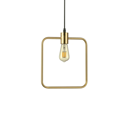 Lampa wisząca ABC SP1 SQUARE mosiądz 1xE27 wys.35cm
