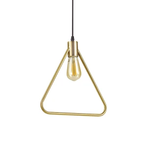 Lampa wisząca Ideal Lux ABC SP1 TRIANGLE mosiądz 1xE27 wys.38cm