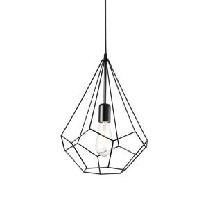 Lampa wisząca Ideal Lux AMPOLLA-3 SP1 czarna 1xE27  wys.60cm