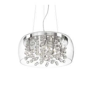 Lampa wisząca Ideal Lux AUDI-80 SP8 srebrna 8xG9 wys.26cm