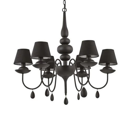 Lampa wisząca BLANCHE SP6 czarna 6xE14 wys.80cm