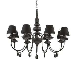 Lampa wisząca Ideal Lux BLANCHE SP8 czarna 8xE14 wys.90cm
