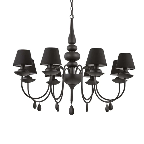 Lampa wisząca BLANCHE SP8 czarna 8xE14 wys.90cm
