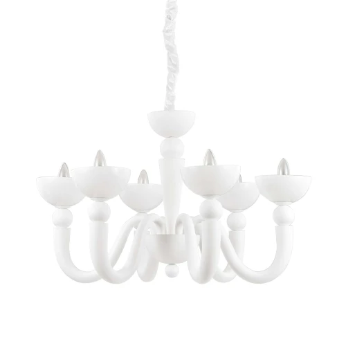 Lampa wisząca BON BON SP6 biała 6xE14 wys.67cm