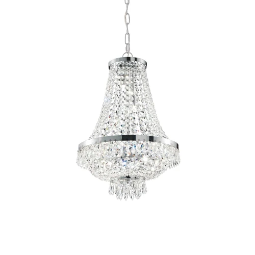 Lampa wisząca CAESAR SP9 srebrna 9xG9 wys.90cm