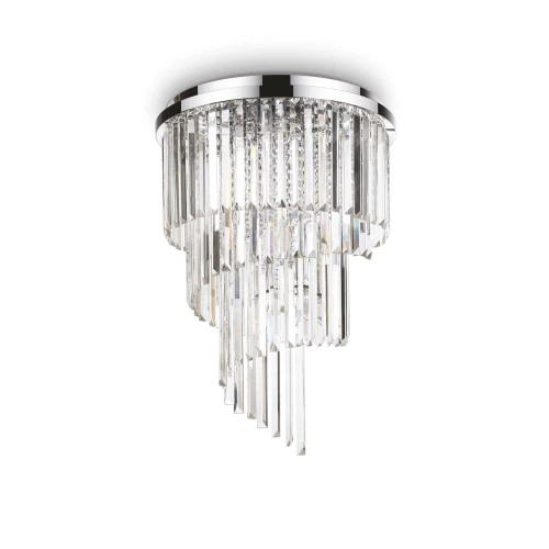 Plafon CARLTON PL12 srebrny 12xE14 szer.50cm