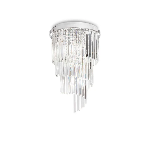 Plafon CARLTON PL8 srebrny 8xE14 szer.40cm