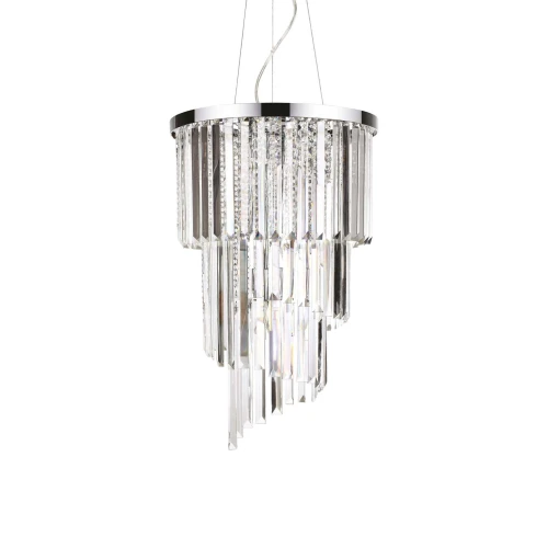 Lampa wisząca CARLTON SP8 srebrna 8xE14 wys.68cm