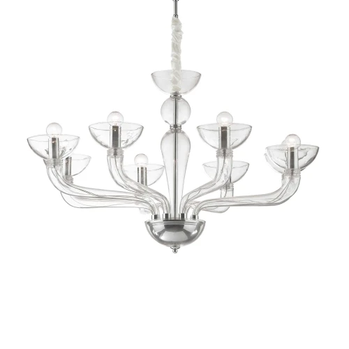 Lampa wisząca CASANOVA SP8 transparentna  8xE14 wys.70cm