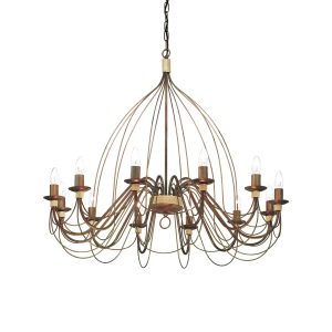 Lampa wisząca Ideal Lux CORTE SP12 bursztynowy 12xE14 wys.110cm