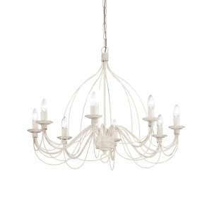 Lampa wisząca Ideal Lux CORTE SP8 biała 8xE14 wys.80cm