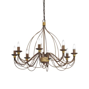 Lampa wisząca Ideal Lux CORTE SP8 bursztynowy 8xE14 wys.80cm