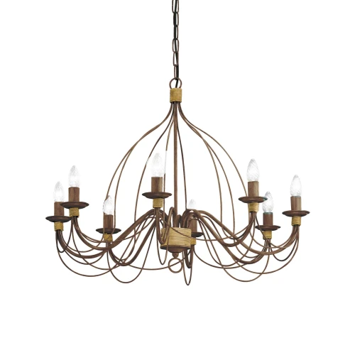 Lampa wisząca CORTE SP8 bursztynowy 8xE14 wys.80cm