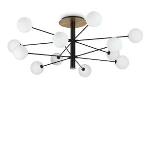 Plafon Ideal Lux COSMOPOLITAN PL12 czarny 12xG9 szer.145cm