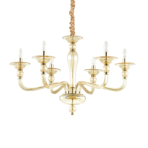 Lampa wisząca DANIELI SP6 bursztynowy 6xE14 wys.70cm