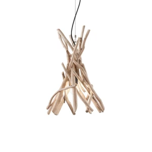 Lampa wisząca Ideal Lux DRIFTWOOD SP1 drewniany 1xE27 wys.65cm
