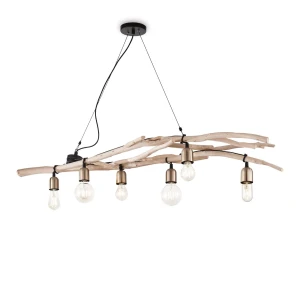 Lampa wisząca Ideal Lux DRIFTWOOD SP6 drewniany 6xE27 wys.37cm