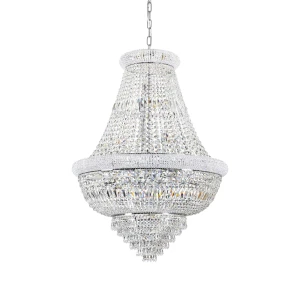 Lampa wisząca Ideal Lux DUBAI SP24 srebrna 24xE14 wys.120cm
