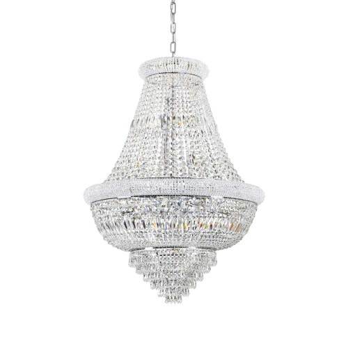 Lampa wisząca DUBAI SP24 srebrna 24xE14 wys.120cm