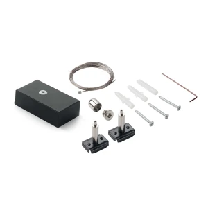 System szynowy Ideal Lux EGO KIT SINGLE STEEL CABLE 2 MT + CEILING CUP BK