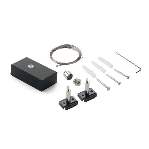System szynowy EGO_KIT_SINGLE_STEEL_CABLE_2_MT_+_CEILING_CUP_BK