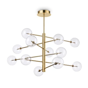 Lampa wisząca Ideal Lux EQUINOXE SP12 mosiądz 12xG4 wys.90.5cm