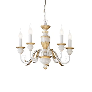 Lampa wisząca Ideal Lux FIRENZE SP5 biała 5xE14 wys.45cm