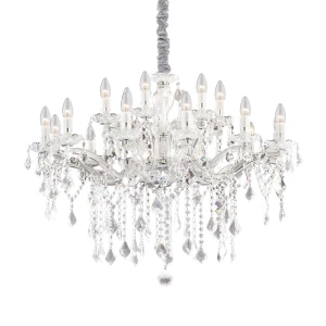 Lampa wisząca Ideal Lux FLORIAN SP18 srebrna 18xE14 wys.95cm