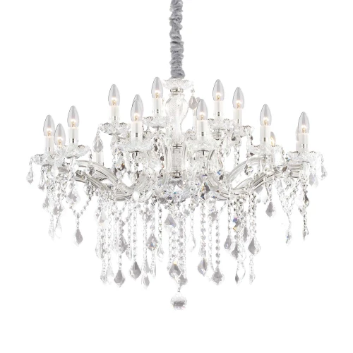 Lampa wisząca FLORIAN SP18 srebrna 18xE14 wys.95cm