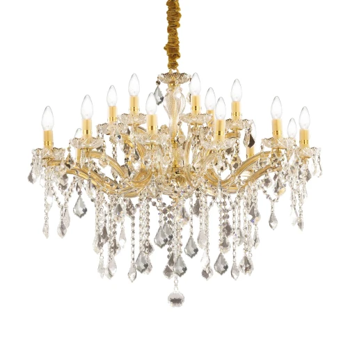 Lampa wisząca FLORIAN SP18 mosiądz 18xE14 wys.95cm